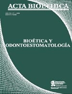 											View Vol. 12 No. 1 (2006): Bioética y odontoestomatología
										