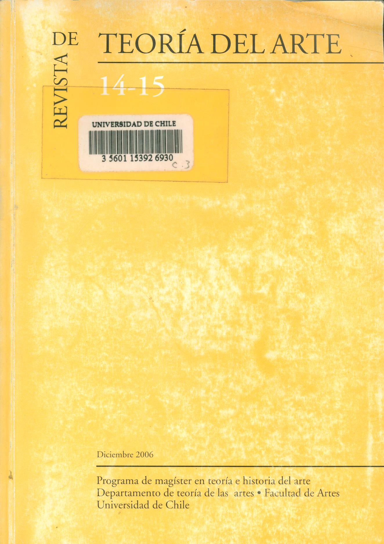 											Ver Núm. 14/15 (2006): diciembre
										